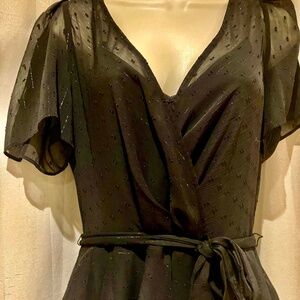 Romantic Calvin Klein Floaty Black Tiered Maxi Dress